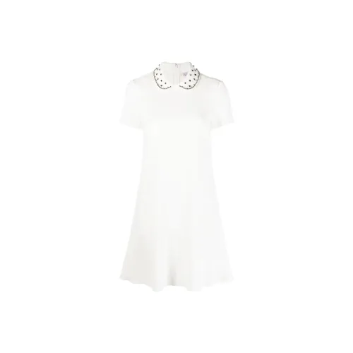 RED VALENTINO Short-Sleeved Dresses Women's White