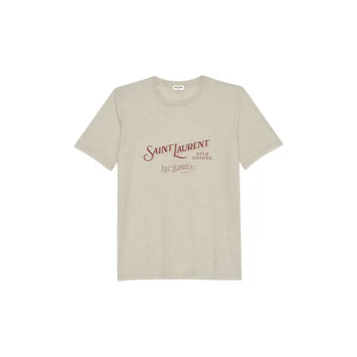 SAINT LAURENT Rive Droite Series T-Shirts Unisex Gray