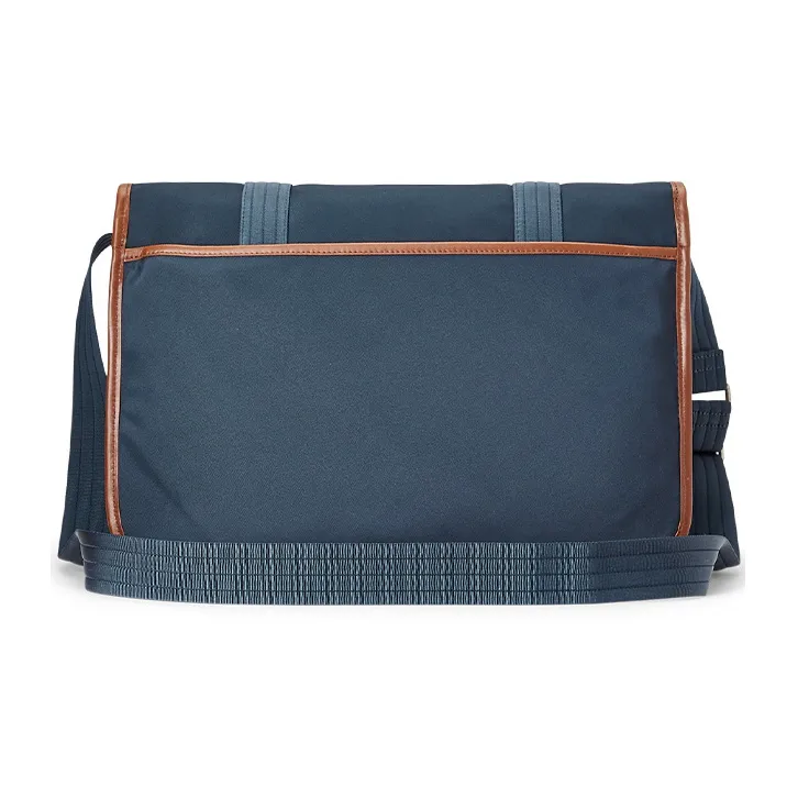 Polo Ralph Lauren Leather Trim Messenger Bag Shoulder Bag Crossbody Bag Men's Blue-2
