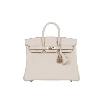 HERMES Birkin Togo Calfskin Birkin Bag Handbag Regular Women's 10 Craie Milkshake White