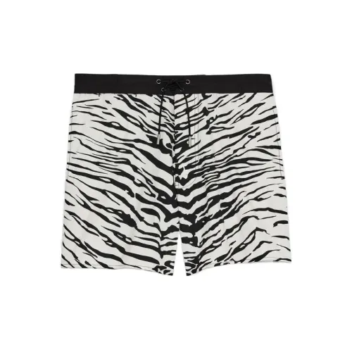 SAINT LAURENT Casual Shorts Men Black/White