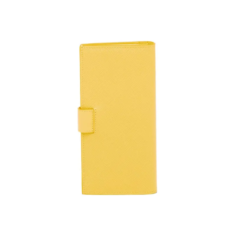 PRADA Saffiano Leather Wallet Women's Yellow-2