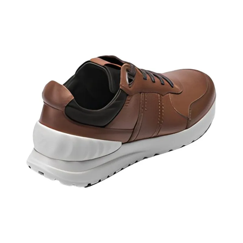 Ecco Ya Yue Lite Model Low Top Casual Shoes Men's Brown-3