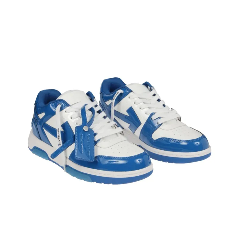 OFF WHITE Out Of Office Low Top Patent Sneaker 'Blue White'-2