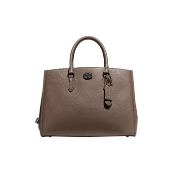 COACH Brooke Cow Leather Tote Bag Shopping Bag Shoulder Bag Crossbody Bag Handbag Large Size Women's Gray