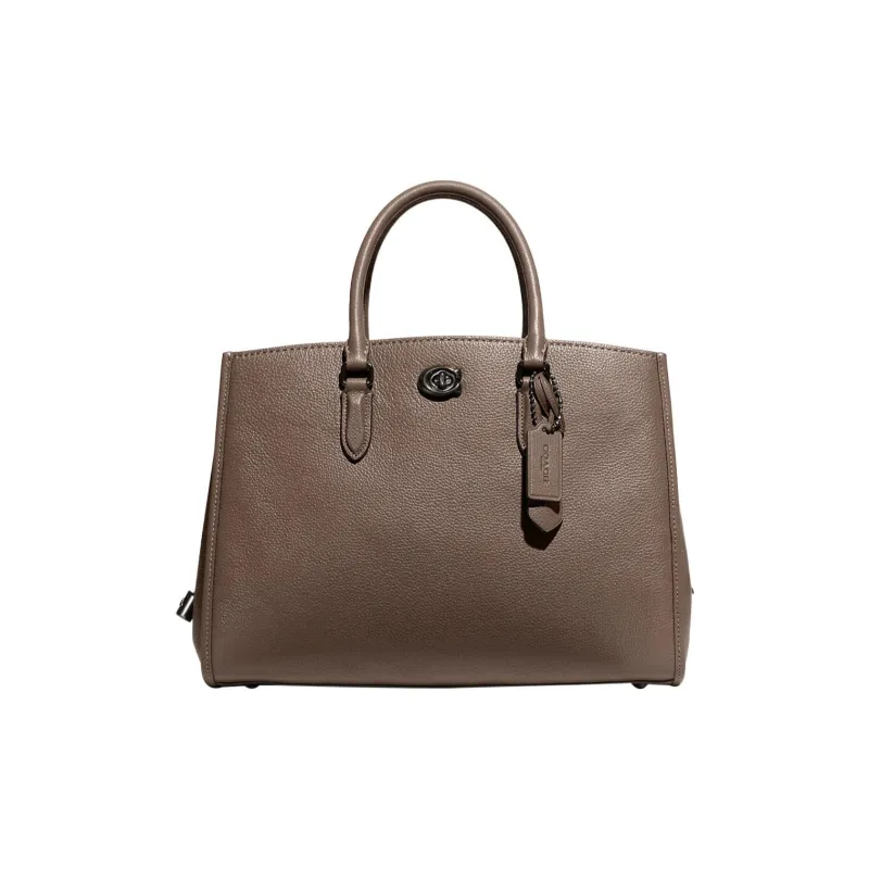 COACH Brooke Cow Leather Tote Bag Shopping Bag Shoulder Bag Crossbody Bag Handbag Large Size Women's Gray-0
