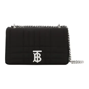 Burberry Lola Bag With Sheepskin Crossbody Bag, Shoulder Bag Women's Black
