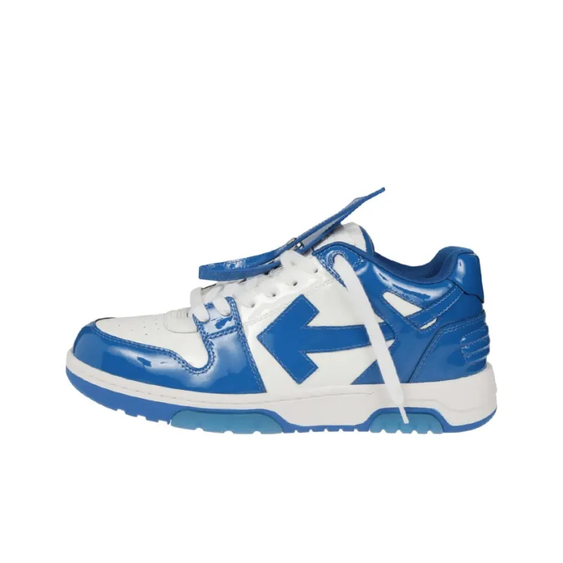 OFF WHITE Out Of Office Low Top Patent Sneaker 'Blue White'-0