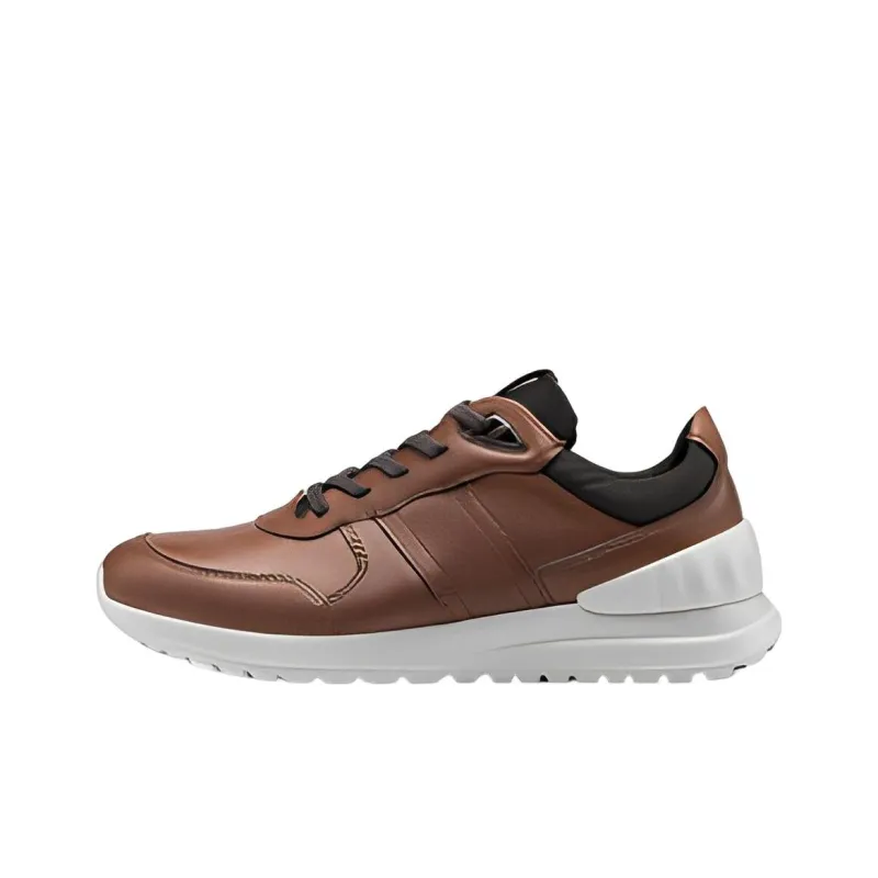 Ecco Ya Yue Lite Model Low Top Casual Shoes Men's Brown-0