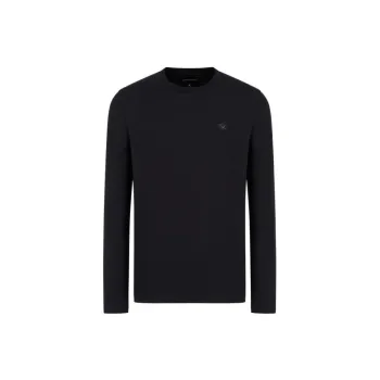 EMPORIO ARMANI Supima Jersey Jumper With Micro Logo Patch