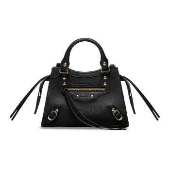 Balenciaga Neo Classic Grained Calfskin Shoulder Bag Crossbody Bag Handbag Mini Women's Black