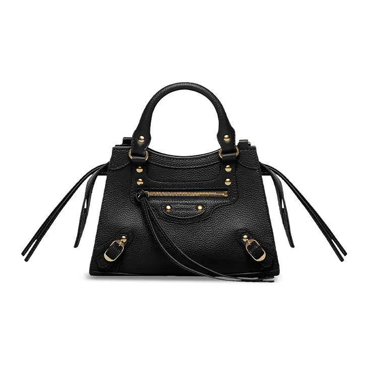 Balenciaga Neo Classic Grained Calfskin Shoulder Bag Crossbody Bag Handbag Mini Women's Black-0