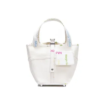 Margin Goods Yarn Khaki Fabric Bucket Bag Handbag Small Size Women's Blue/Black/White