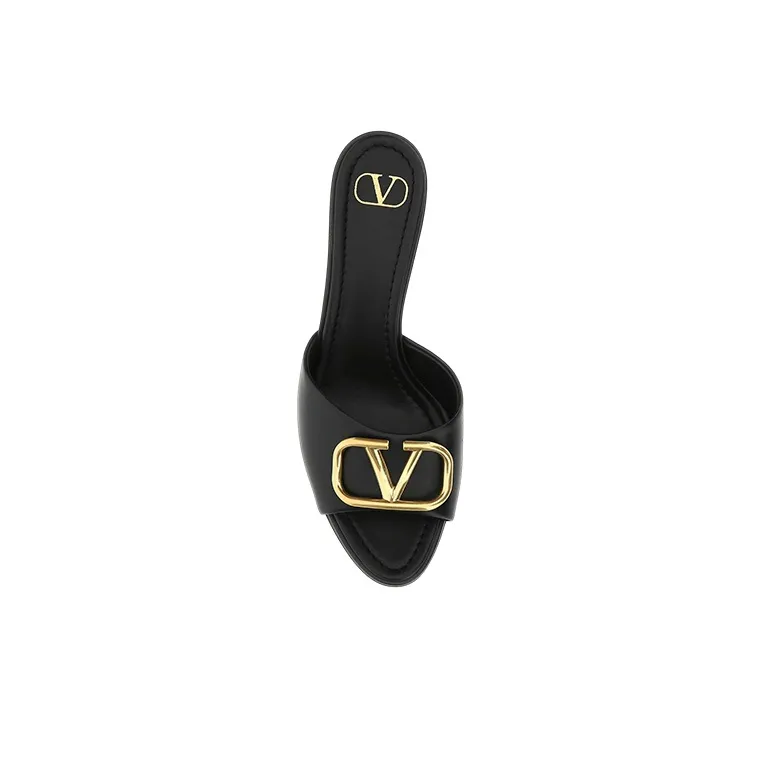 Valentino Slide Slippers Women's Black-3