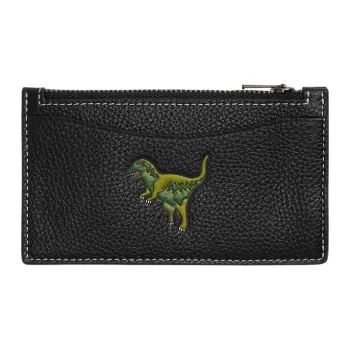 COACH Rexy Soft Polished Pebbled Leather Coin Purses Card Holders Mini Women's Black