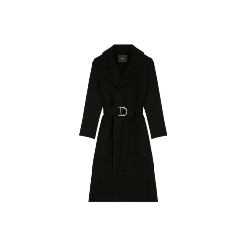 Maje Belted Double-faced Coat