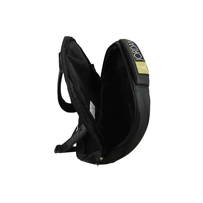 Jordan Polyester Backpack Unisex Black Gold-6