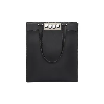 Alexander McQueen Cow Leather Tote Bag, Shopping Bag, Shoulder Bag, Handbag Men's Black