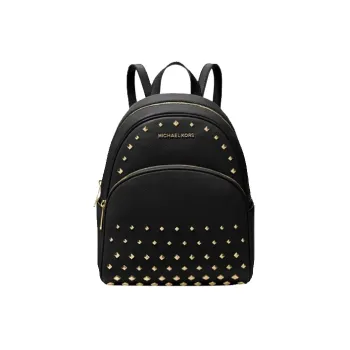 MICHAEL KORS Abbey Leather Backpack Medium Size Women's Black