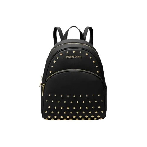 MICHAEL KORS Abbey Leather Backpack Medium Size Women's Black