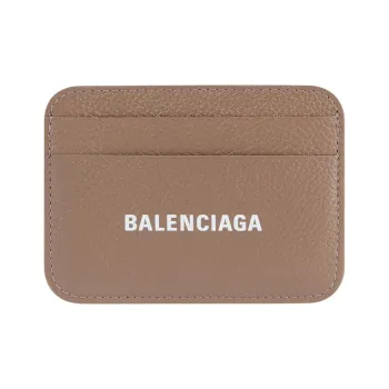 Balenciaga Cash Grain Calfskin Card Holder Card Holder Women's Brown