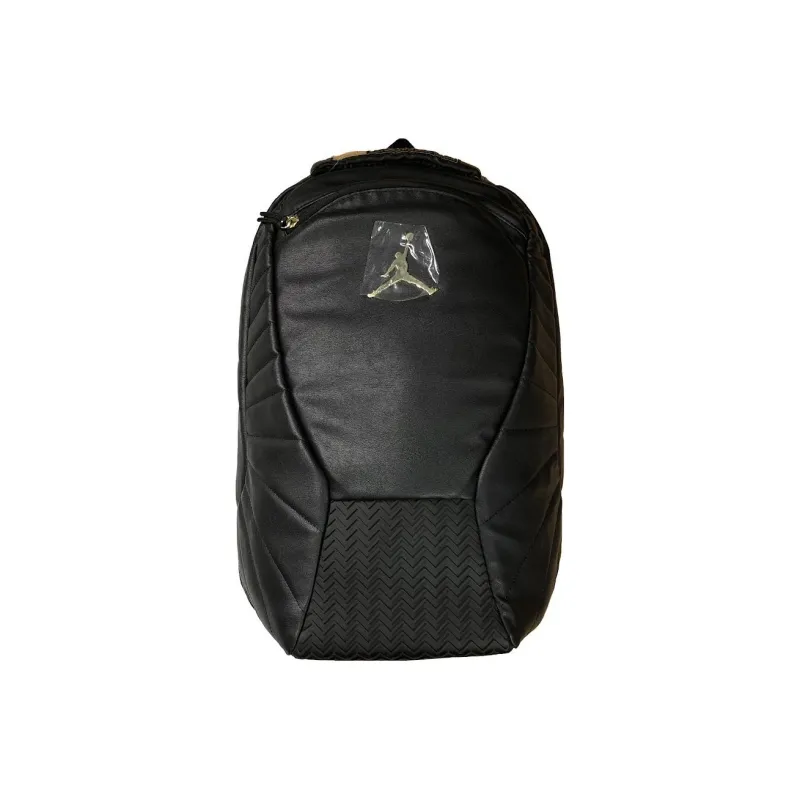 Jordan Polyester Backpack Unisex Black Gold-0