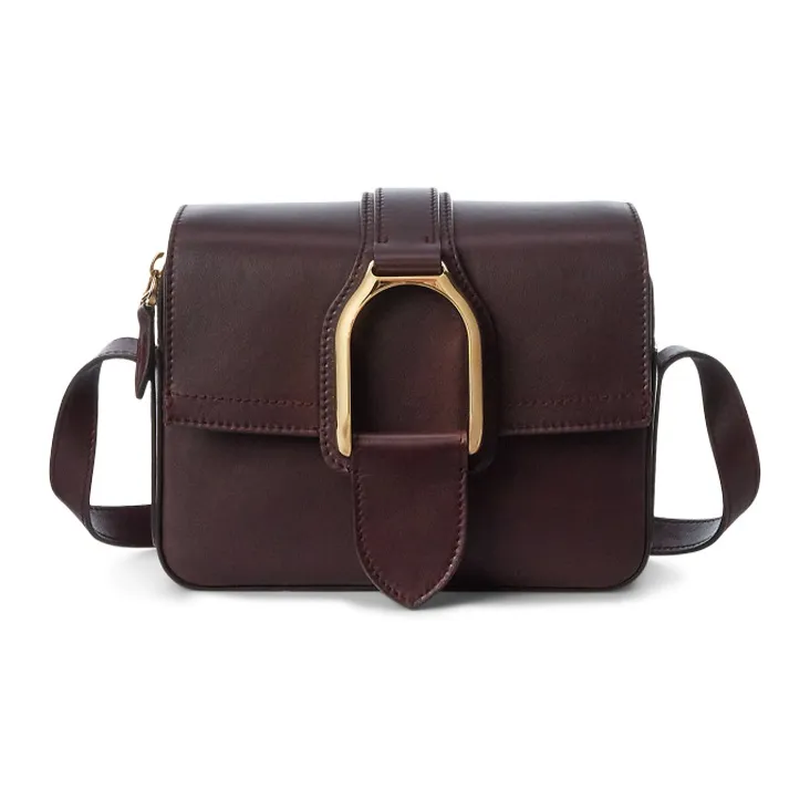 Polo Ralph Lauren Welington Cow Leather Shoulder Bag Crossbody Bag Women's Deep Red-0