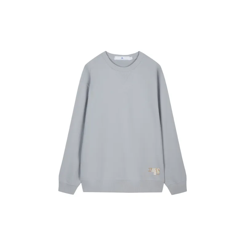 Fun Crew Neck Loose Fit Sweatshirt Unisex Light Gray-1