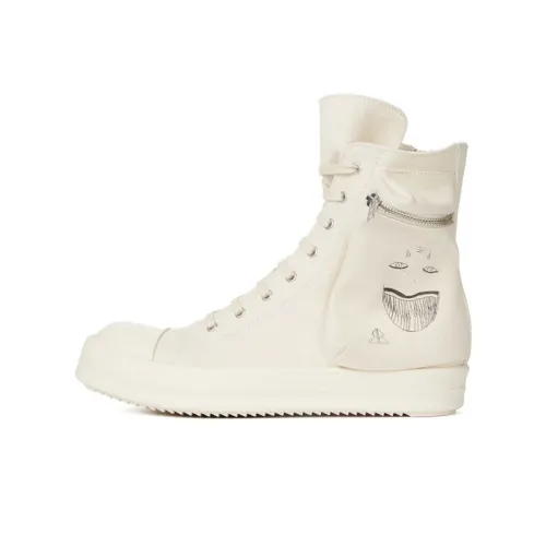 Rick Owens DRKSHDW Skateboard Shoes Men High-Top White