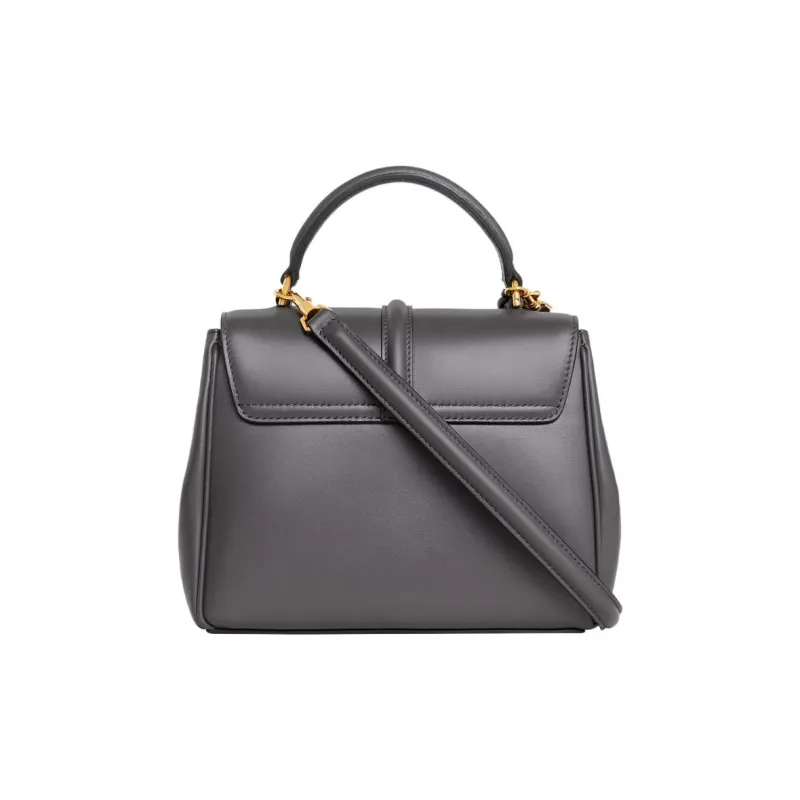 CELINE 16 Satin Calfskin Shoulder Bag Crossbody Bag Handbag Mini Women's Gray-1