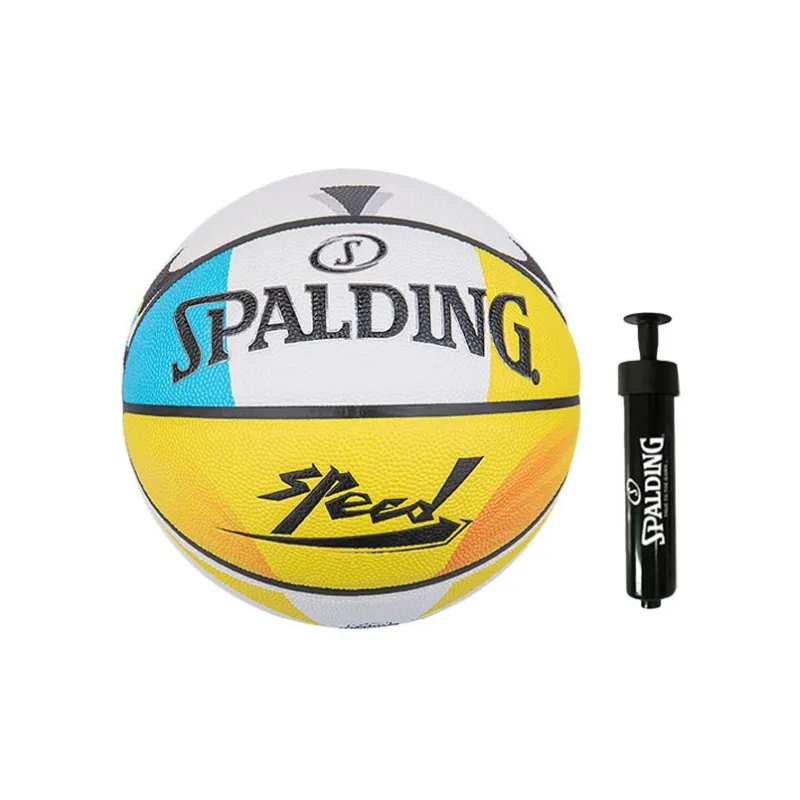 SPALDING Race Collection PU Basketball Blue Yellow Size 7 Training Unisex-6