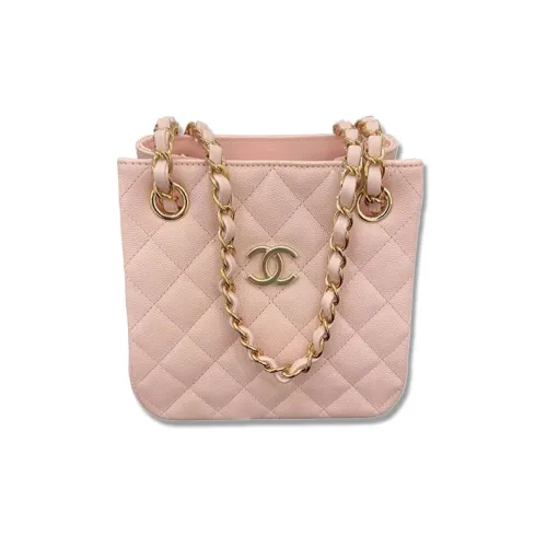 CHANEL Cow Leather Tote Bag, Shopping Bag, Crossbody Bag, Shoulder Bag Mini Women's Cherry Blossom Pink