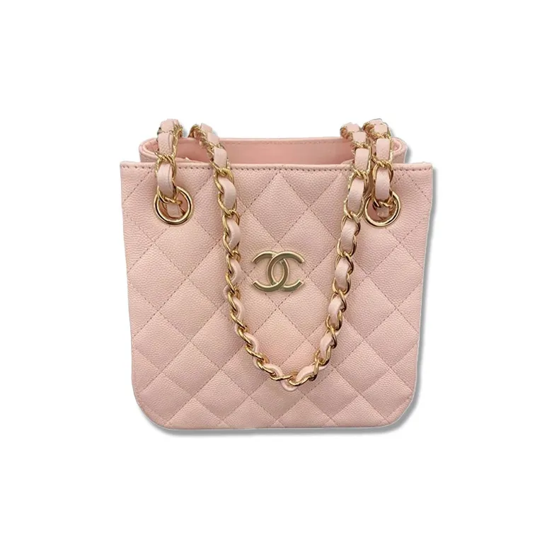 CHANEL Cow Leather Tote Bag, Shopping Bag, Crossbody Bag, Shoulder Bag Mini Women's Cherry Blossom Pink-0