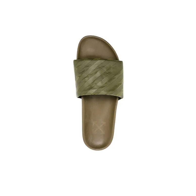 OFF-WHITE Diag Stylish Sandals Men's Army Green-2