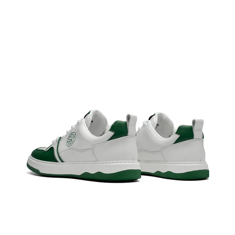 ROBERTA DI CAMERINO Stylish Skateboarding Shoes Men's White Green-3