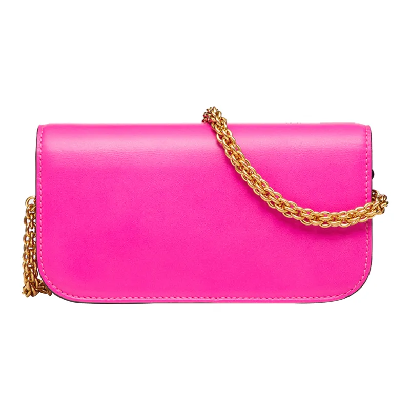Valentino Locò Calfskin Baguette Bag, Shoulder Bag, Crossbody Bag, Handbag Mini Women's Pink-2
