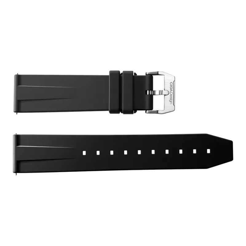 CIGA Design CIGA Compatibility Watch Band Fluoroelastomer Strap, Wide Band 22mm Rubber Material-1