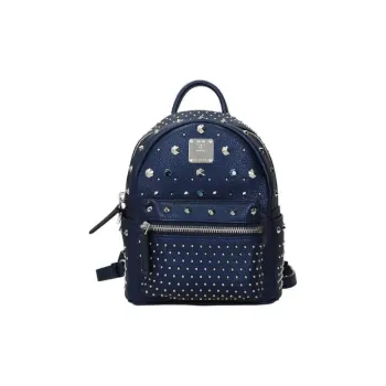MCM Leather Backpack Women's Blue