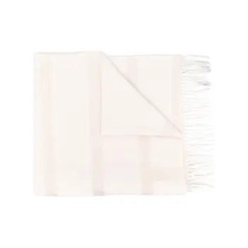 TOTEME Monogram Intarsia Fringed Edge Scarf