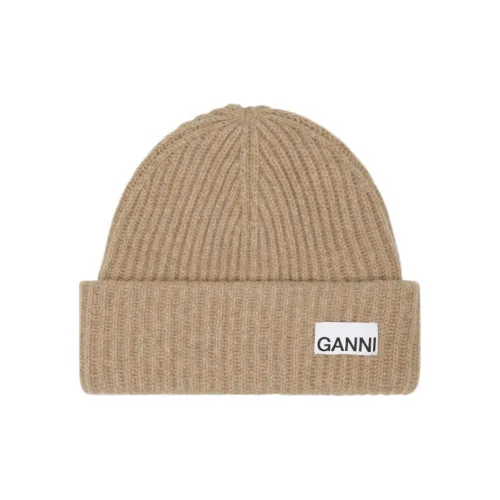 GANNI Beanies Women's Khaki