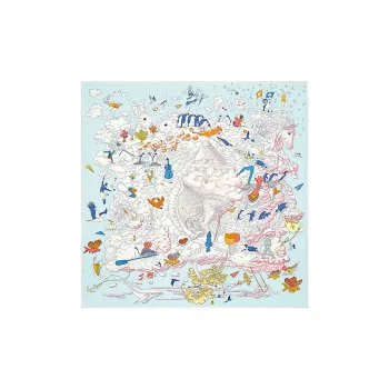 HERMES Sur Mon Nuage Silk Scarves Women's