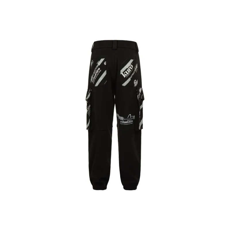 EVISU FW22 Casual Pants Men's Black-1