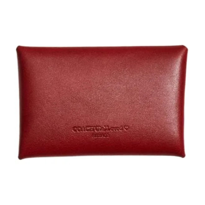 COACH Pouch Pebbled Leather Clutch Coin Purse Mini Women's Brick Red-1
