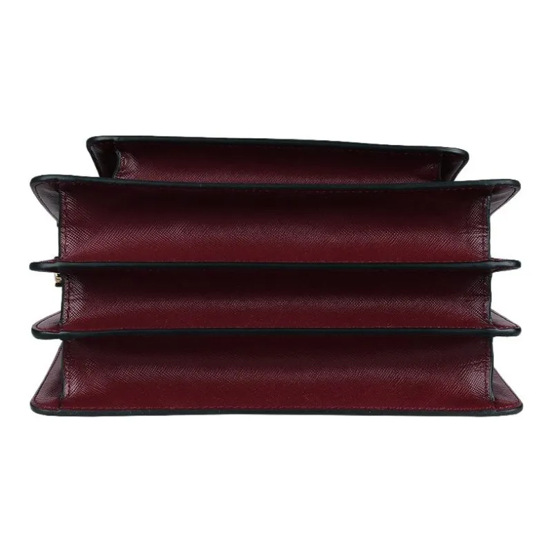 MARNI Trunk Calfskin Trunk Bag, Shoulder Bag, Crossbody Bag Regular Women's Red Brown-3
