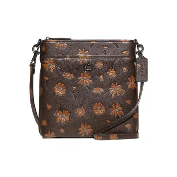 COACH Kitt Glossy Pebbled Leather Messenger Bag Shoulder Bag Crossbody Bag Small Size Women's Tan
