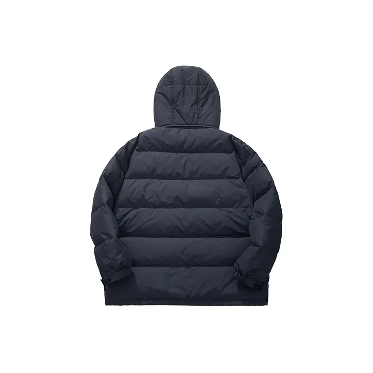Penfield Letter Solid Color Hooded Loose Fit Down Jacket Unisex Black-1