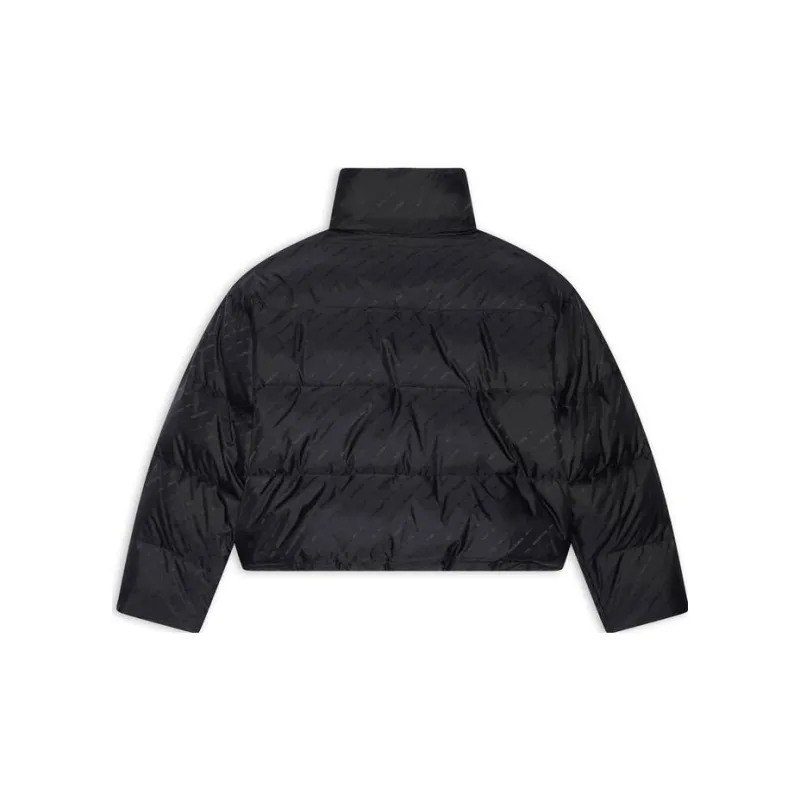 Balenciaga Women'ss Allover Logo Bb Puffer Jacket Black-1