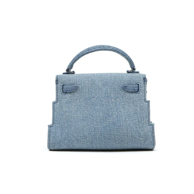 Margin Goods Denim Handbag Mini Women's Blue-2