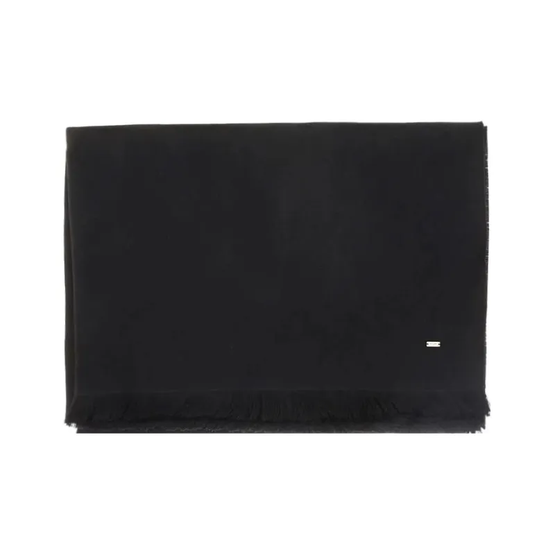 SAINT LAURENT Monogram Frayed Edge Scarf-1