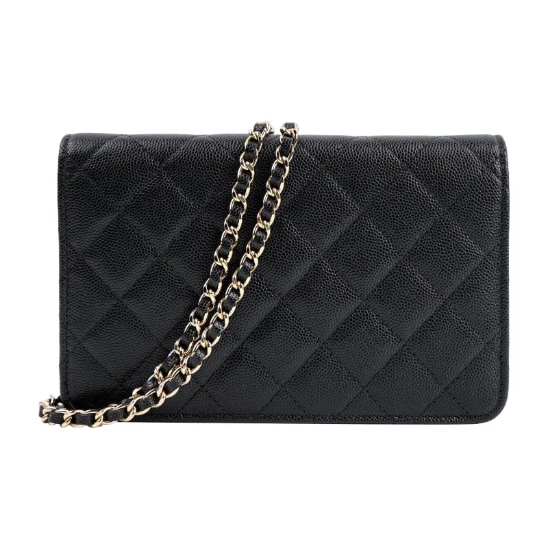 CHANEL WOC Caviar Cow Leather Wallet On Chain, Shoulder Bag, Crossbody Bag Women's Black-1